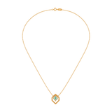 18K Diamond Pendant In turquoise