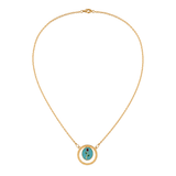 18K Gold Necklace with Interlocking Circles Design