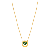 18K Gold Pendant with Sugar Cube Design