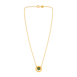 18K Gold Pendant with Sugar Cube Design