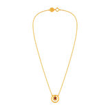 18K Gold Necklace Double circle  Design