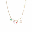 18K Gold Necklace with Symbolic Pendants