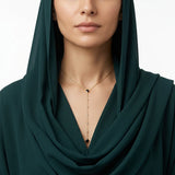 18K Gold Pendant with Elegant Long Design