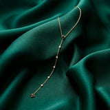 18K Gold Pendant with Elegant Long Design