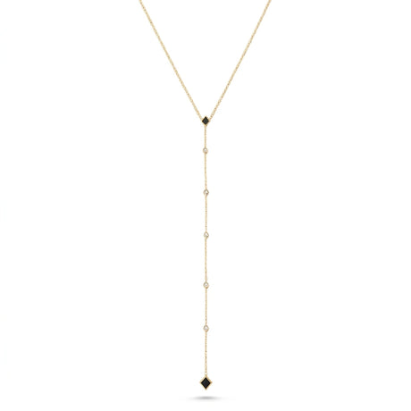 18K Gold Pendant with Elegant Long Design