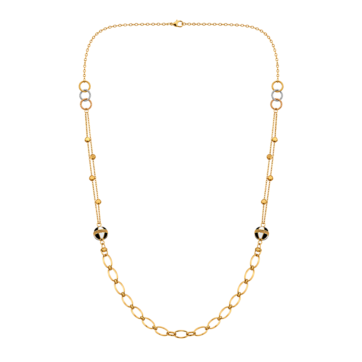 18K Gold Necklace Dangling Design