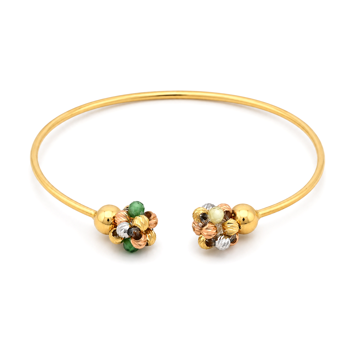 18K Gold Kids Bracelet Open Cuff Design
