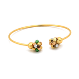 18K Gold Kids Bracelet Open Cuff Design