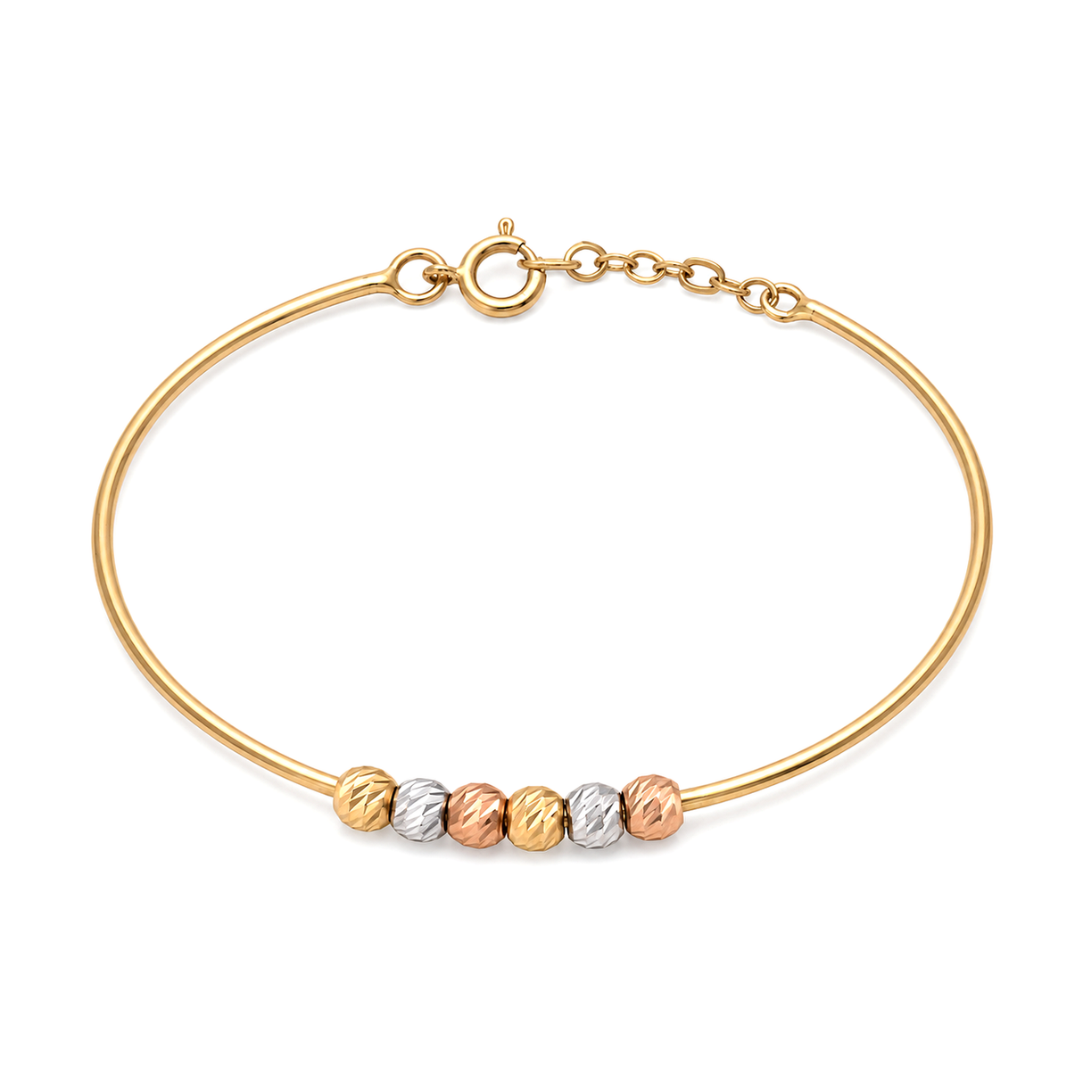 18K Gold Kids Bracelet Twisted Circles Design