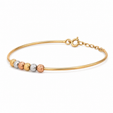 18K Gold Kids Bracelet Twisted Circles Design