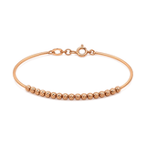 18K Gold Bracelet Center Small Circles Design