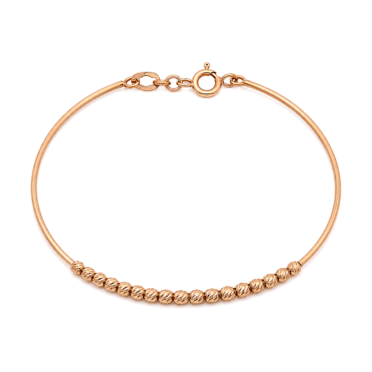 18K Gold Bracelet Center Small Circles Design
