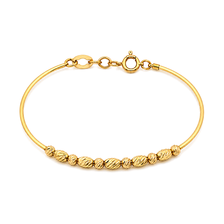 18K Gold Bracelet Single Row Design