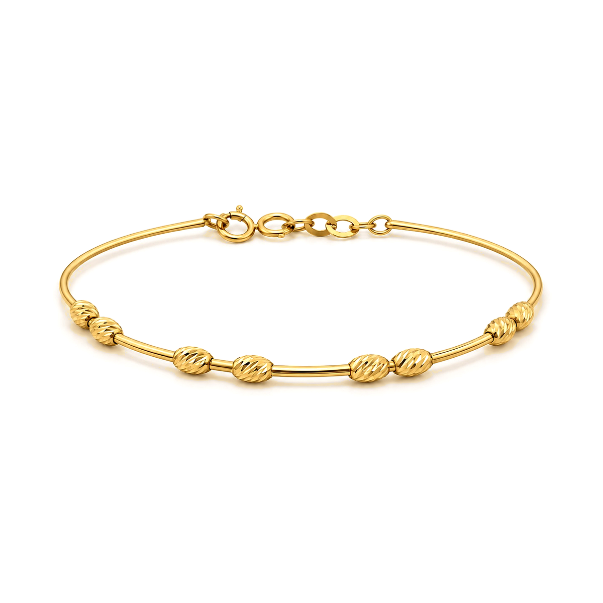 18K Gold Bracelet Knot Row Design