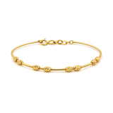 18K Gold Bracelet Knot Row Design