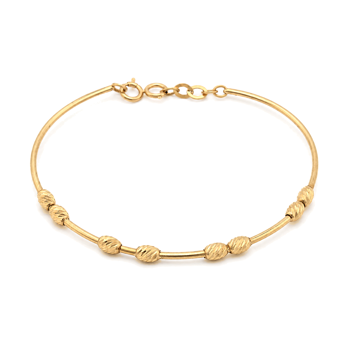 18K Gold Bracelet Knot Row Design