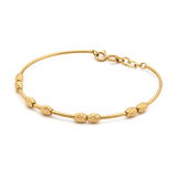 18K Gold Bracelet Knot Row Design