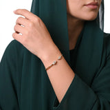 18K Gold Bracelet with Embellished Design