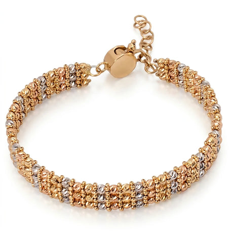 18K Gold Bracelet with Classic Triple Design