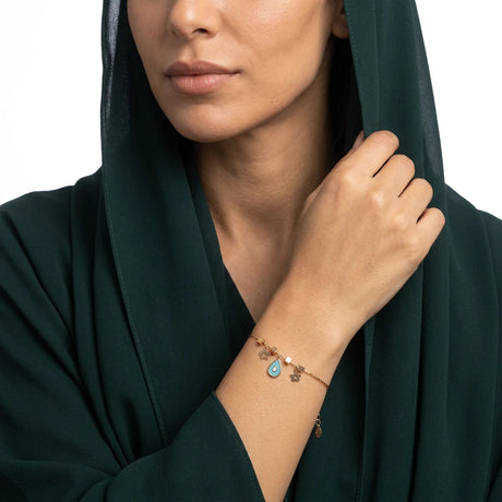 اسوارة ذهب عيار 18 نقطة مياه الحياة