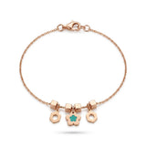 18K Gold Kids Bracelet with Floral Design