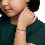 18K Gold Kids Bracelet with Floral Design