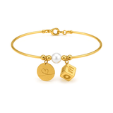 18K Gold Bracelet Multiple Charms Design