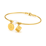 18K Gold Bracelet Multiple Charms Design