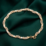 18K Gold Heart Bracelet with Gemstones