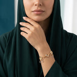 اسوارة ذهب عيار 18 دوائر متداخلة