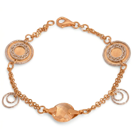 18K Chain Bracelet with Interlocking Circles Design