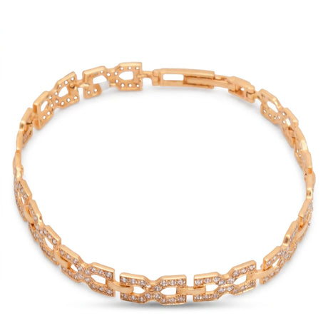 18K Chain Bracelet with Soiree Shiny Stones Design