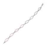18K Gold Bracelet with Sparkling Shiny Stones