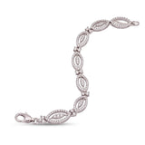 18K Chain Bracelet with Sparkling Shiny Stones Design