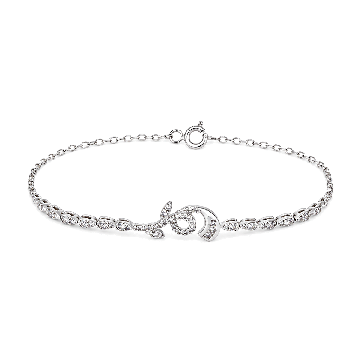 18K Chain Bracelet with Whisper Design