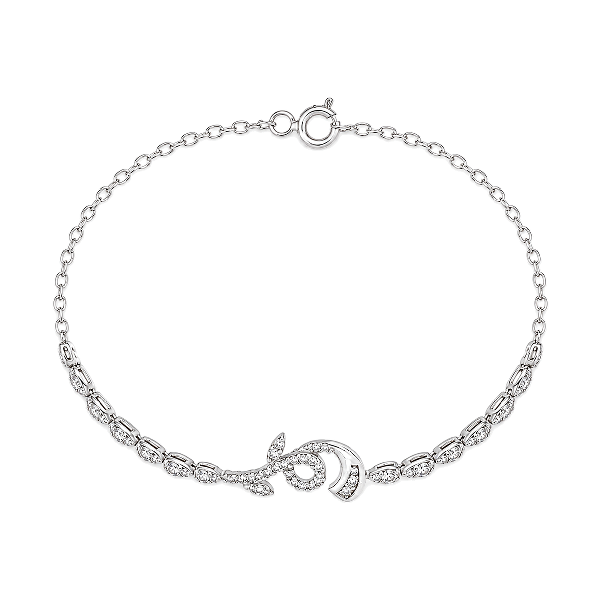 18K Chain Bracelet with Whisper Design