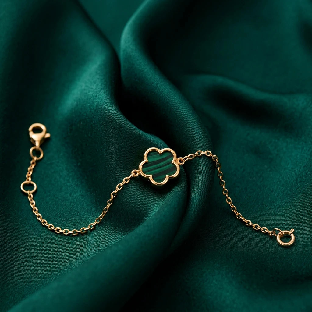 18K Gold Bracelet Calm Flower