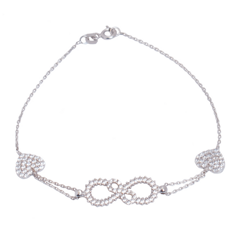 18K Gold Bracelet with Heart Design
