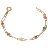 18K Bracelet with Elegant Flower Design