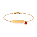 18K Gold Kids Chain Bracelet with Mushroom Design