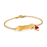 18K Gold Kids Chain Bracelet with Mushroom Design