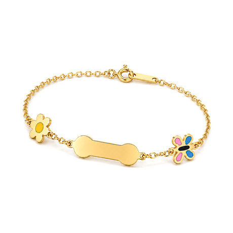18K Chain Bracelet with Ambitious Butterfly Design