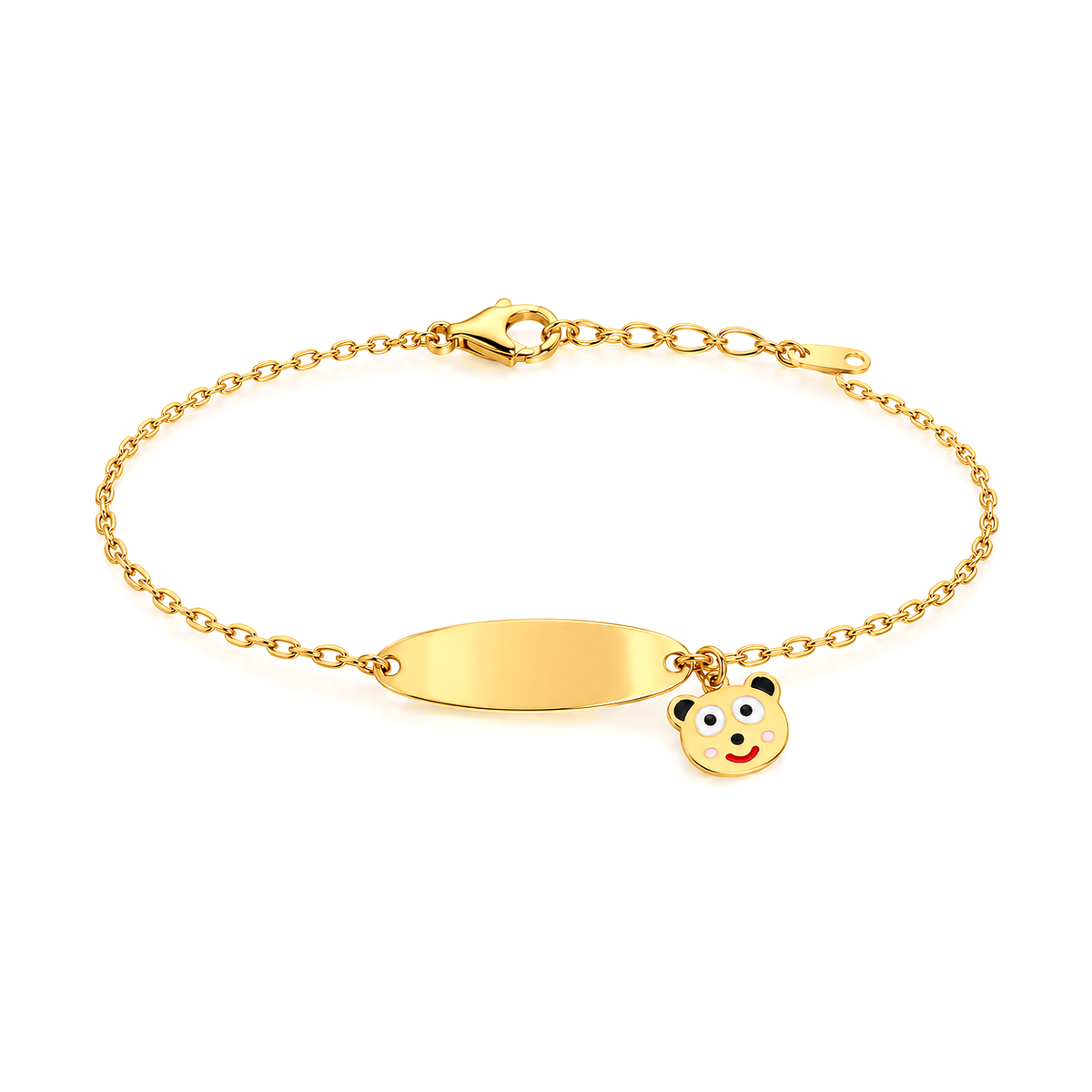 18K Gold Kids Chain Bracelet Panda Design