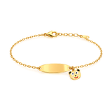 18K Gold Kids Chain Bracelet Panda Design