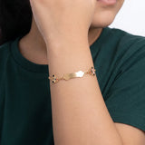18K Gold Kids Chain Bracelet with Mickey Mouse Design