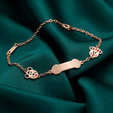 18K Gold Kids Chain Bracelet with Mickey Mouse Design
