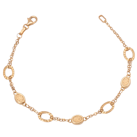 18K Gold Bracelet Distinctive Circle