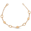 18K Chain Bracelet    with Distinctive Circle Design