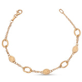 18K Chain Bracelet    with Distinctive Circle Design