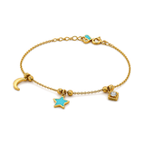 18K Chain Bracelet with Star Design